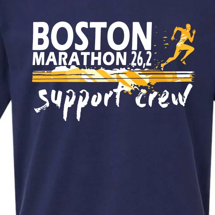 Boston 262 Marathon Support Crew For Men Women Sueded Cloud Jersey T-Shirt