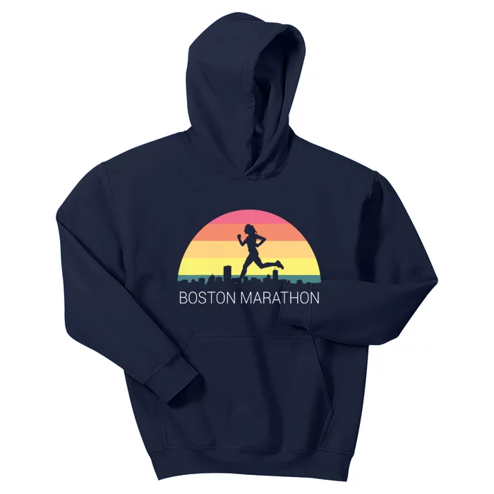 Boston 262 Miles Marathon Running Friend Support Gift Kids Hoodie