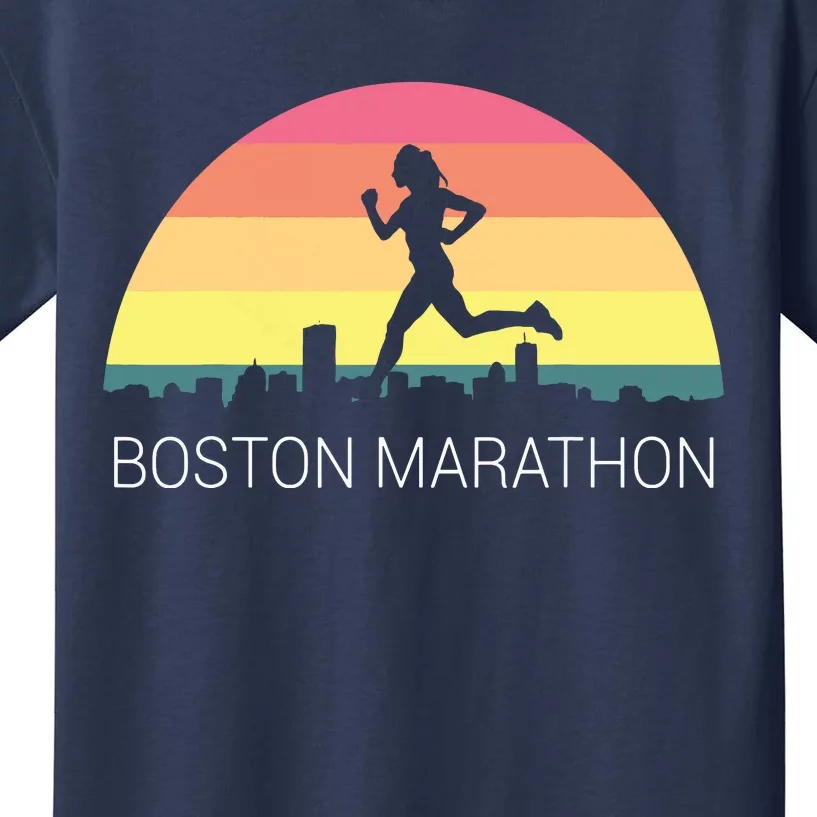 Boston 262 Miles Marathon Running Friend Support Gift Kids T-Shirt