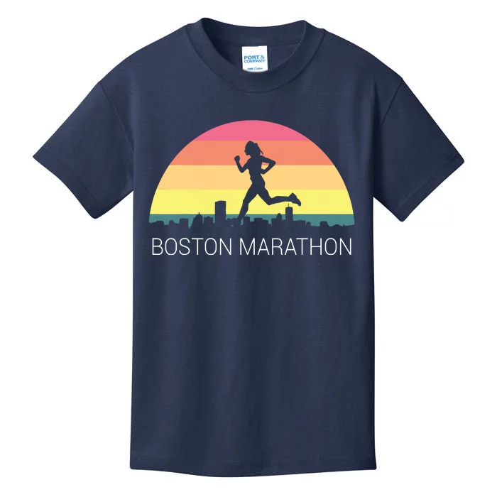 Boston 262 Miles Marathon Running Friend Support Gift Kids T-Shirt