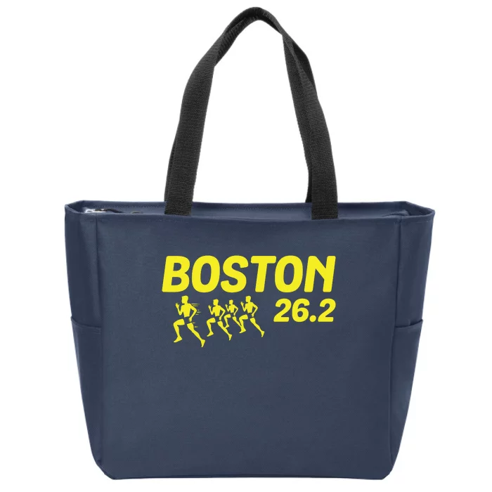 Boston 262 Miles Running Marathon Friend Support Gift Zip Tote Bag