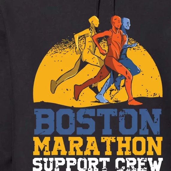 Boston 2024 Marathon Runner 262 Miles Support Crew Premium Hoodie