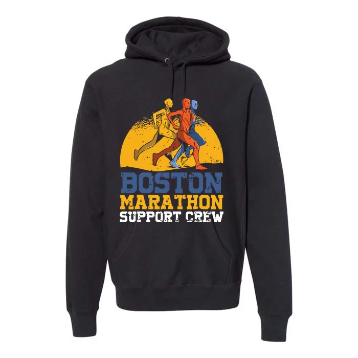 Boston 2024 Marathon Runner 262 Miles Support Crew Premium Hoodie