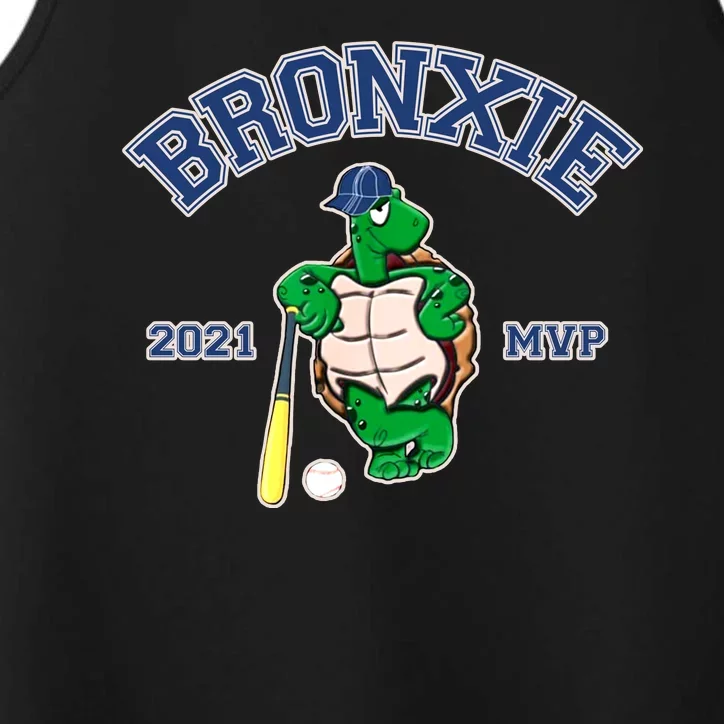 Bronxie 2021 MVP Baseball Turtle Logo Performance Tank