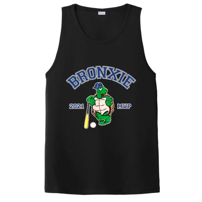 Bronxie 2021 MVP Baseball Turtle Logo Performance Tank