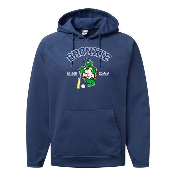 Bronxie 2021 MVP Baseball Turtle Logo Performance Fleece Hoodie