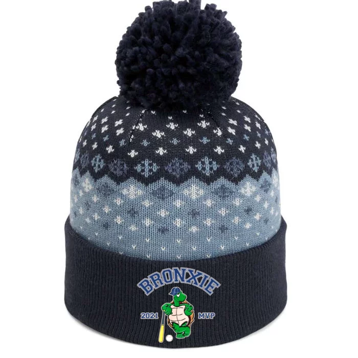 Bronxie 2021 MVP Baseball Turtle Logo The Baniff Cuffed Pom Beanie