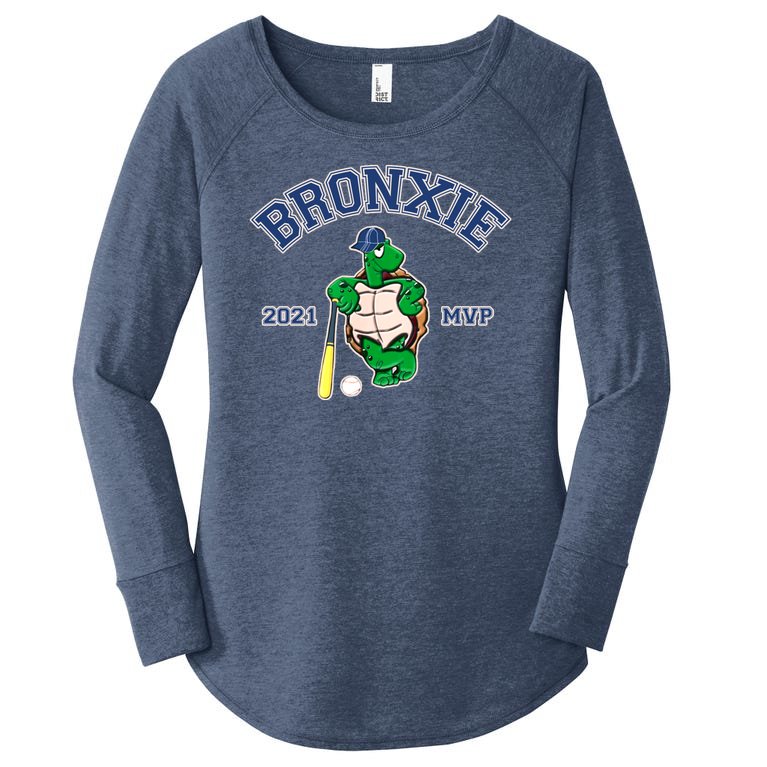 Bronxie 2021 MVP Baseball Turtle Logo Women’s Perfect Tri Tunic Long Sleeve Shirt