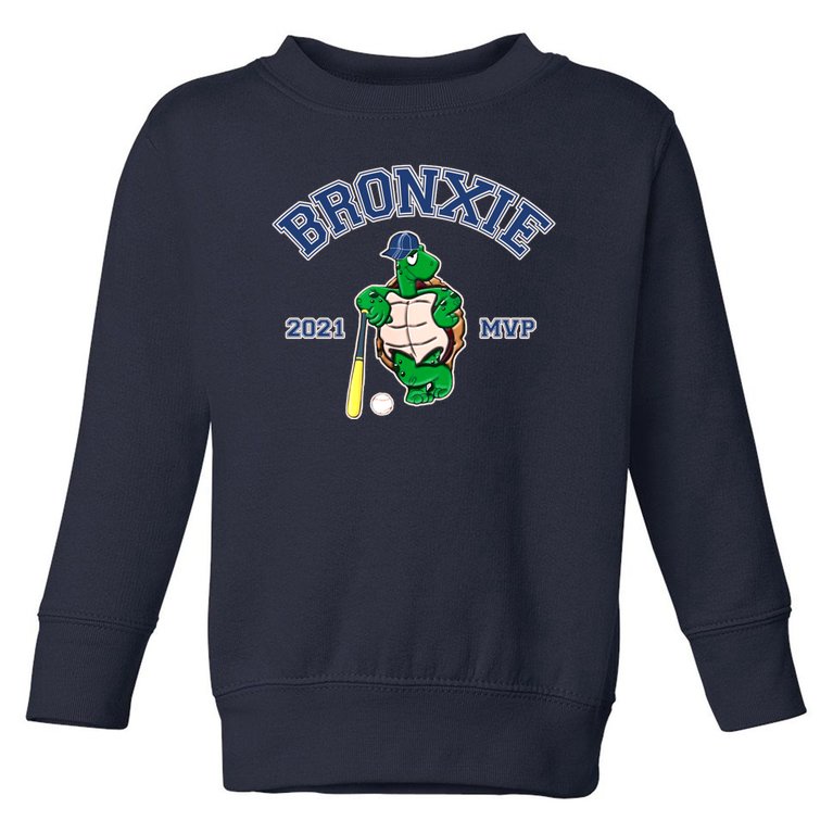 Bronxie 2021 MVP Baseball Turtle Logo Toddler Sweatshirt