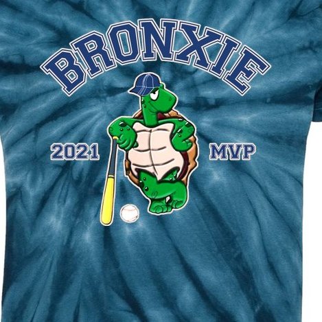 Bronxie 2021 MVP Baseball Turtle Logo Kids Tie-Dye T-Shirt