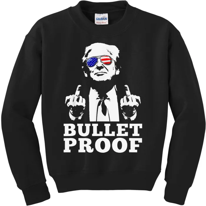 Bulletproof 2024 Presidential Candidate 45 Kids Sweatshirt