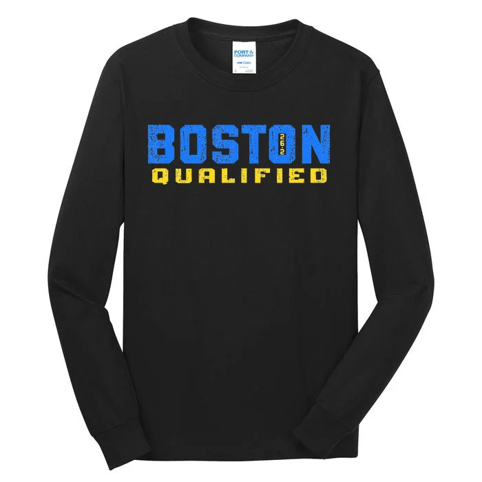 Boston 26.2 Qualified Runner In Training Qualifier Tall Long Sleeve T-Shirt