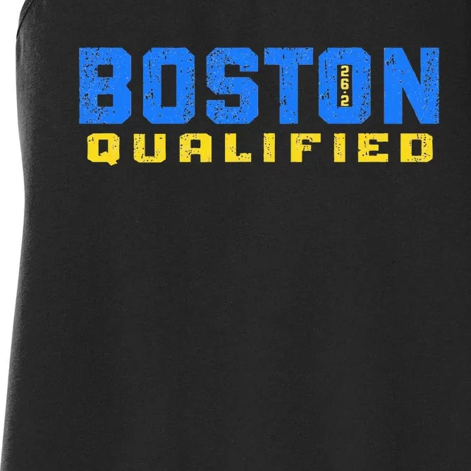 Boston 26.2 Qualified Runner In Training Qualifier Women's Racerback Tank