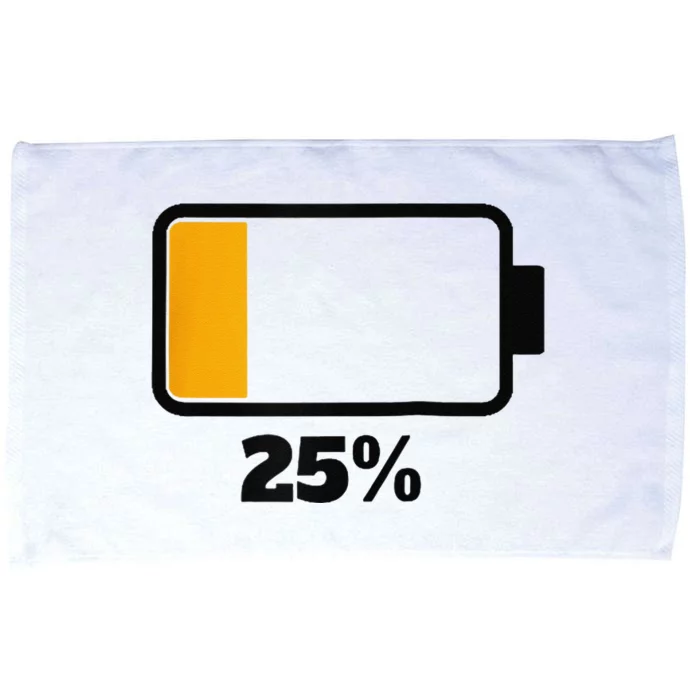 Battery 25 Remaining Battery Dead Battery Low Raglan Baseball Microfiber Hand Towel