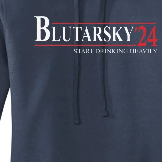 Blutarsky 2024 Start Drinking Heavily Funny Political Women's Pullover Hoodie