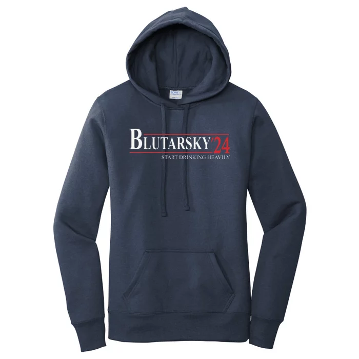 Blutarsky 2024 Start Drinking Heavily Funny Political Women's Pullover Hoodie