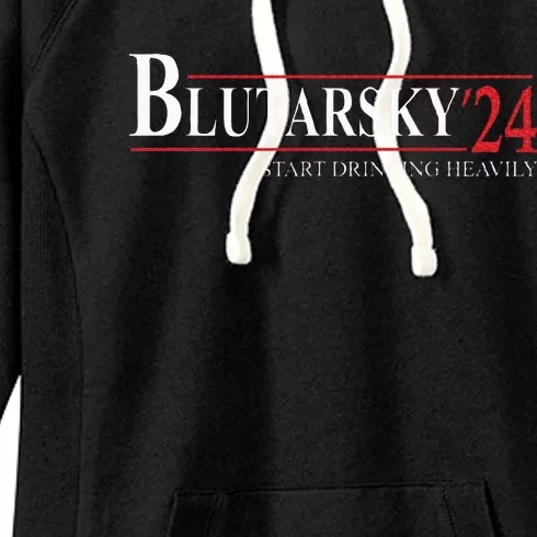 Blutarsky 2024 Start Drinking Heavily Funny Women's Fleece Hoodie