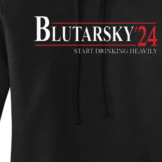 Blutarsky 2024 Start Drinking Heavily Funny Women's Pullover Hoodie