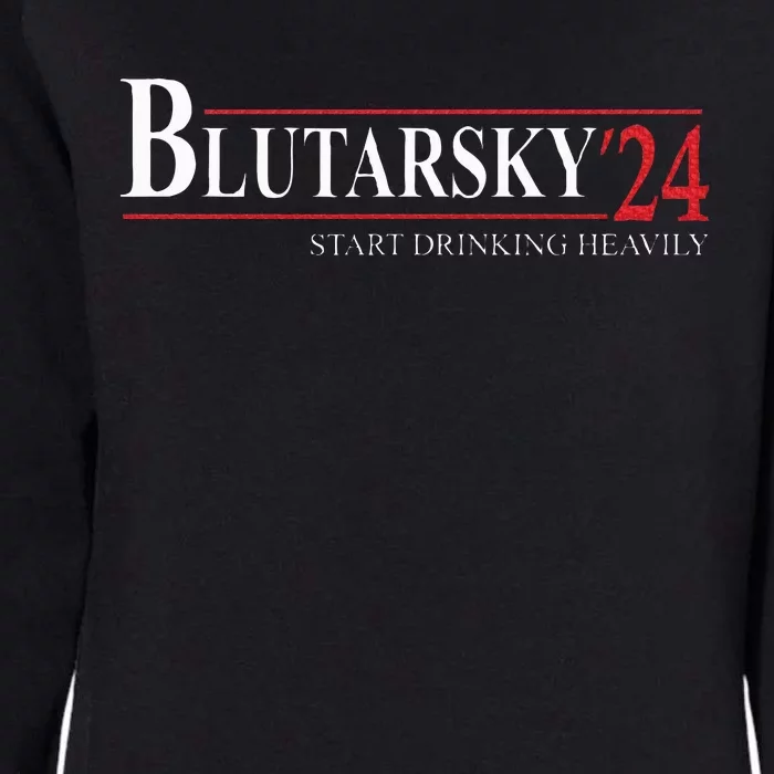 Blutarsky 2024 Start Drinking Heavily Funny Womens California Wash Sweatshirt