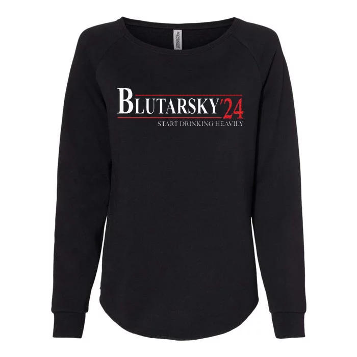 Blutarsky 2024 Start Drinking Heavily Funny Womens California Wash Sweatshirt