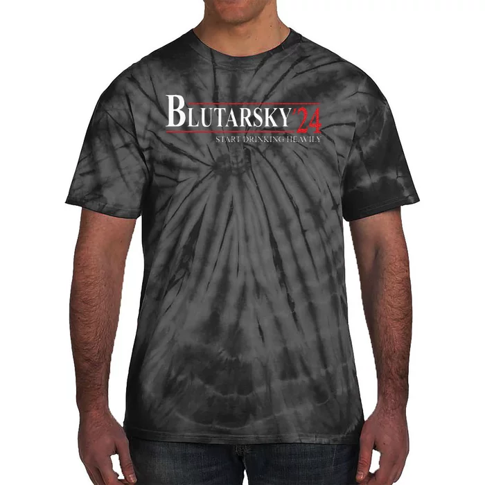 Blutarsky 2024 Start Drinking Heavily Funny Tie-Dye T-Shirt