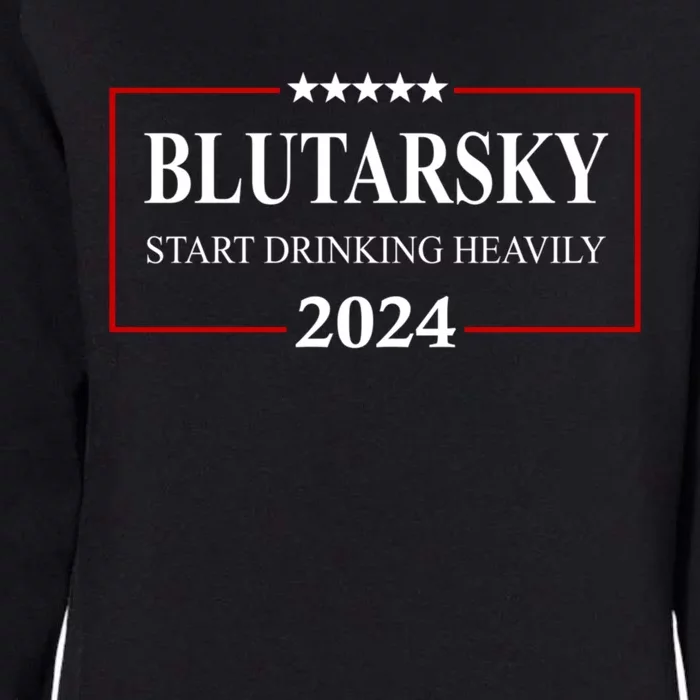 Blutarsky 2024 Start Drinking Heavily Funny Political Womens California Wash Sweatshirt