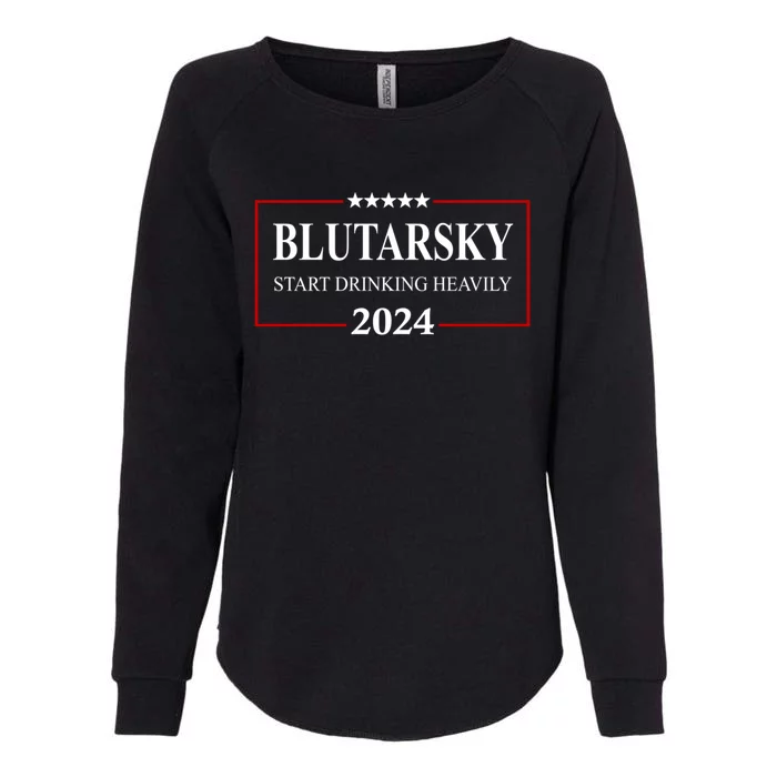 Blutarsky 2024 Start Drinking Heavily Funny Political Womens California Wash Sweatshirt