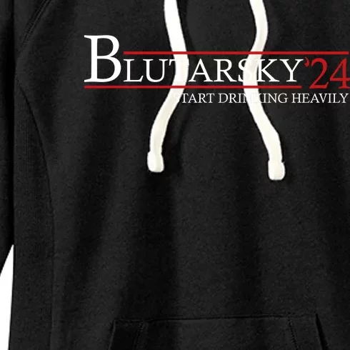 Blutarsky 2024 Start Drinking Heavily Funny Women's Fleece Hoodie