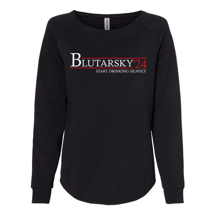 Blutarsky 2024 Start Drinking Heavily Funny Womens California Wash Sweatshirt