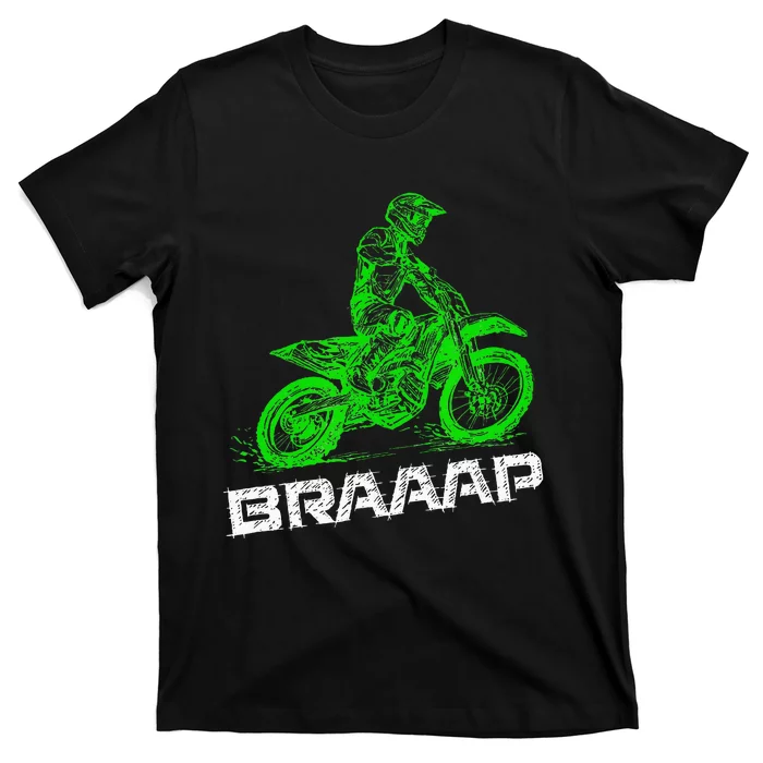 BrapBraap 2Stroke Send It Motocross Dirt Bike Green ET3 T-Shirt