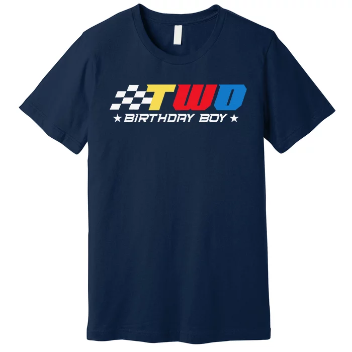 Birthday 2 Two Race Car 2nd Racing Pit Crew Driver Premium T-Shirt