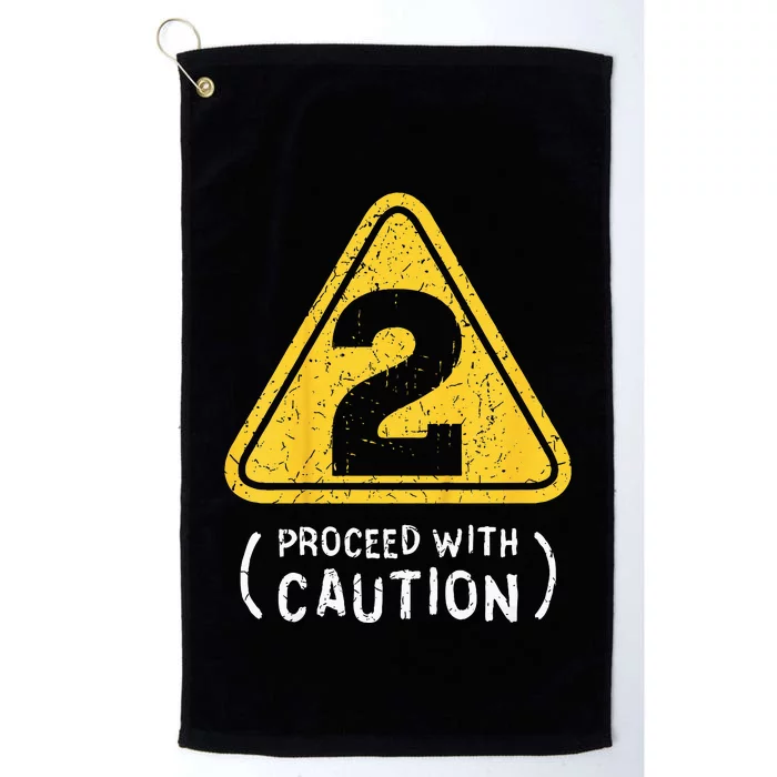 Birthday 2 Two Construction Sign 2nd Birthday Platinum Collection Golf Towel