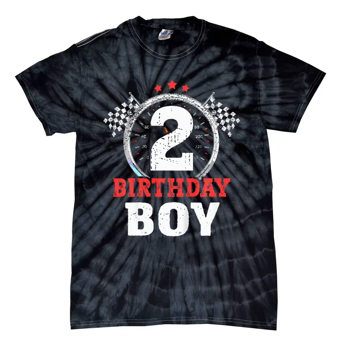 Birthday 2 Two Race Car 2nd Birthday Racing Car Driver Tie-Dye T-Shirt