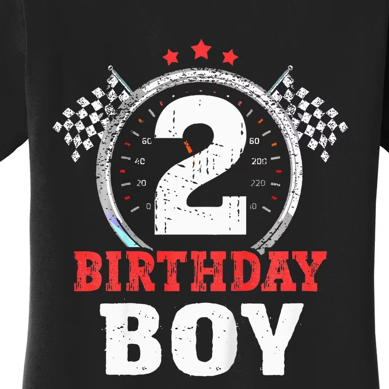 Birthday 2 Two Race Car 2nd Birthday Racing Car Driver Women's T-Shirt