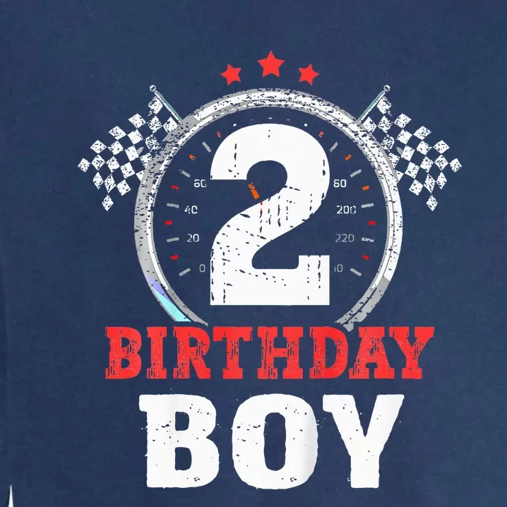 Birthday 2 Two Race Car 2nd Birthday Racing Car Driver Garment-Dyed Sweatshirt