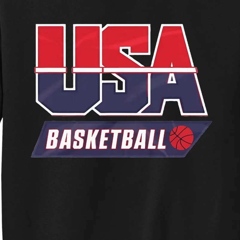 Basketball 2024 Usa Patriotic Sports Lover American B Ball Sweatshirt