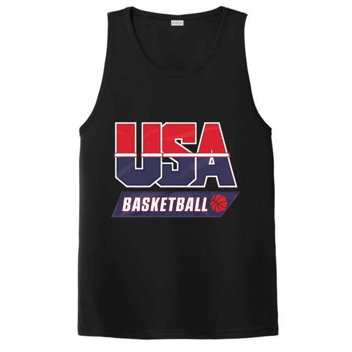 Basketball 2024 Usa Patriotic Sports Lover American B Ball Performance Tank