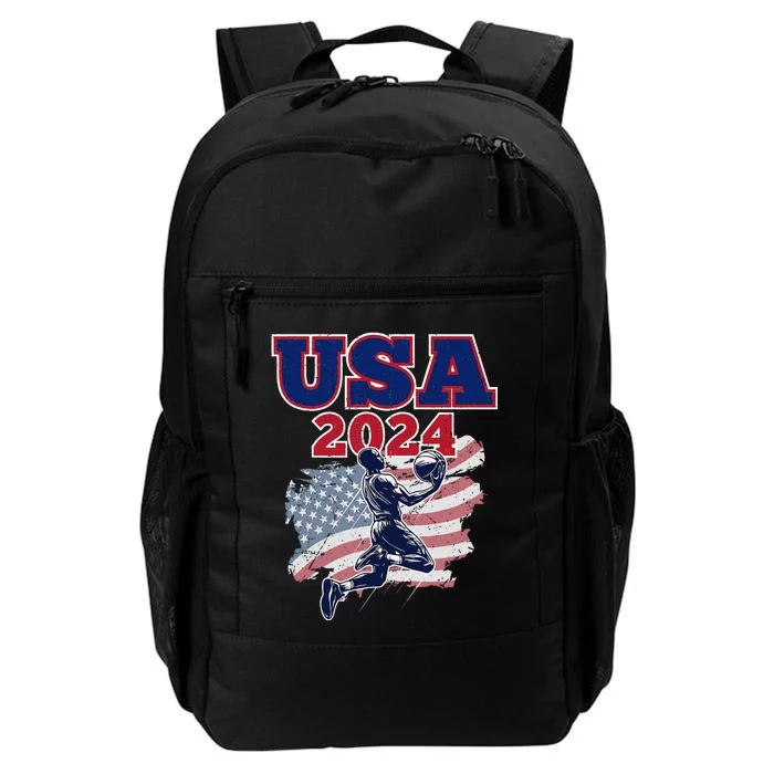 Basketball 2024 Vintage Usa Gift Daily Commute Backpack