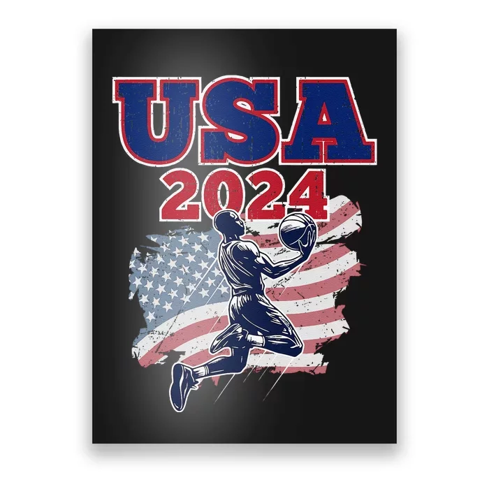 Basketball 2024 Vintage Usa Gift Poster