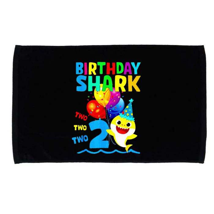 Birthday 2 Years Old Cute Shark 2nd Gift Family Microfiber Hand Towel