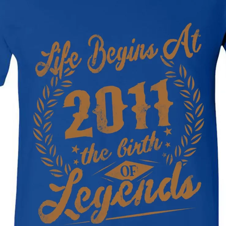 Birthday 365 2011 The Birth Of Legendary Birthday Gift Great Gift V-Neck T-Shirt