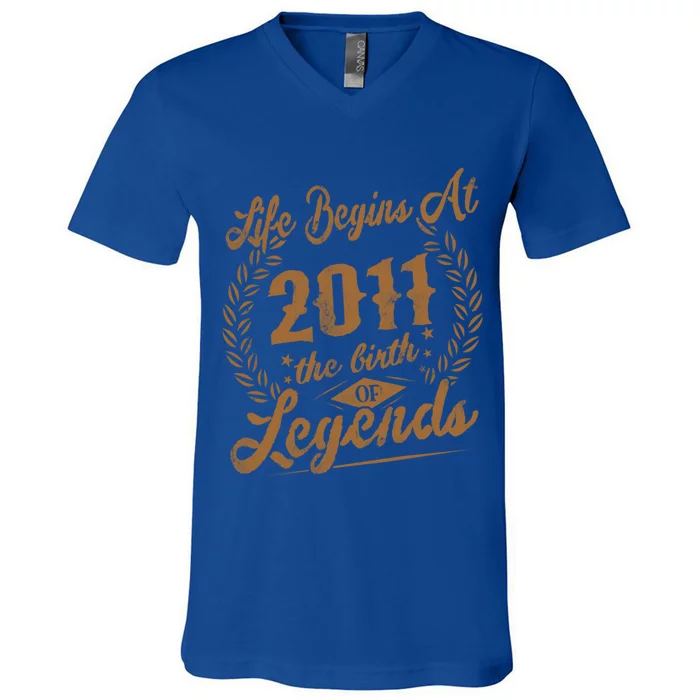 Birthday 365 2011 The Birth Of Legendary Birthday Gift Great Gift V-Neck T-Shirt