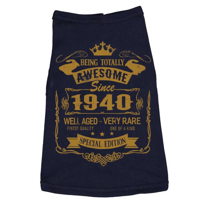 Birthday 365 Being Awesome Since 1940 Vintage Birthday Gifts Doggie Tank