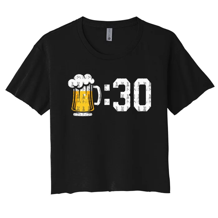 Beer 30 Funny Meme For Beer Drinkers Women's Crop Top Tee