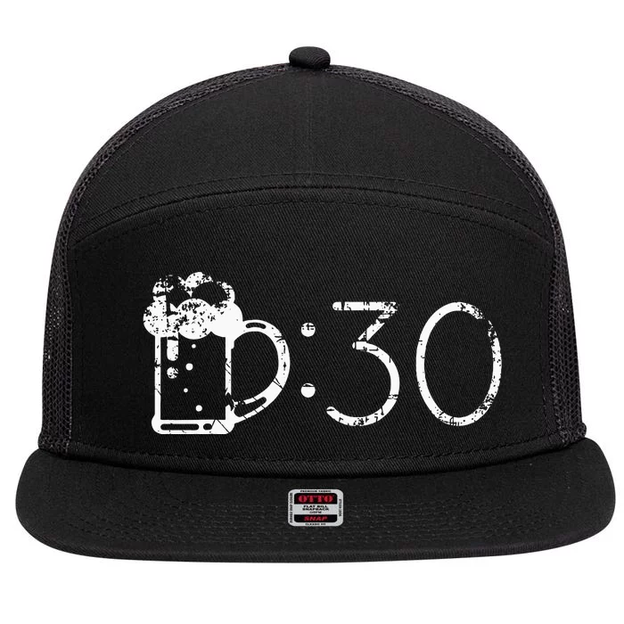 Beer 30 Funny For Beer Drinkers 7 Panel Mesh Trucker Snapback Hat