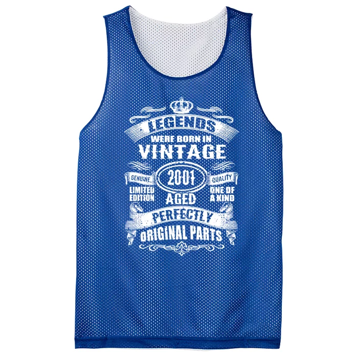 Birthday 365 Legends Born In 2001 Vintage Birthday Gift Cute Gift Mesh Reversible Basketball Jersey Tank