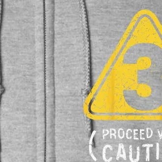 Birthday 3 Three Construction Sign 3rd Birthday Full Zip Hoodie