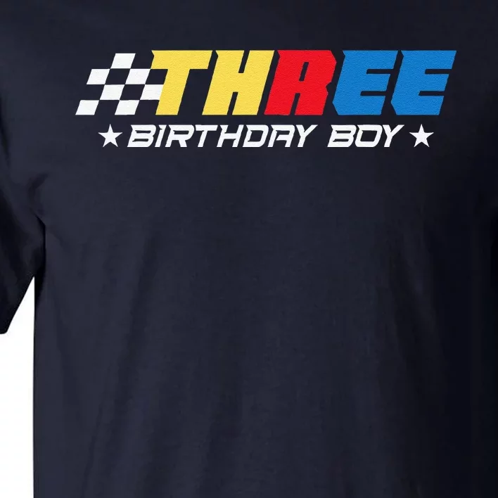 Birthday 3 Three Race Car 3rd Racing Pit Crew Driver Tall T-Shirt