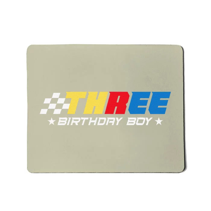 Birthday 3 Three Race Car 3rd Racing Pit Crew Driver Mousepad