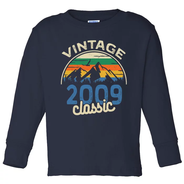 Birthday 365 Vintage 2009 Classic Birthday Gifts Toddler Long Sleeve Shirt